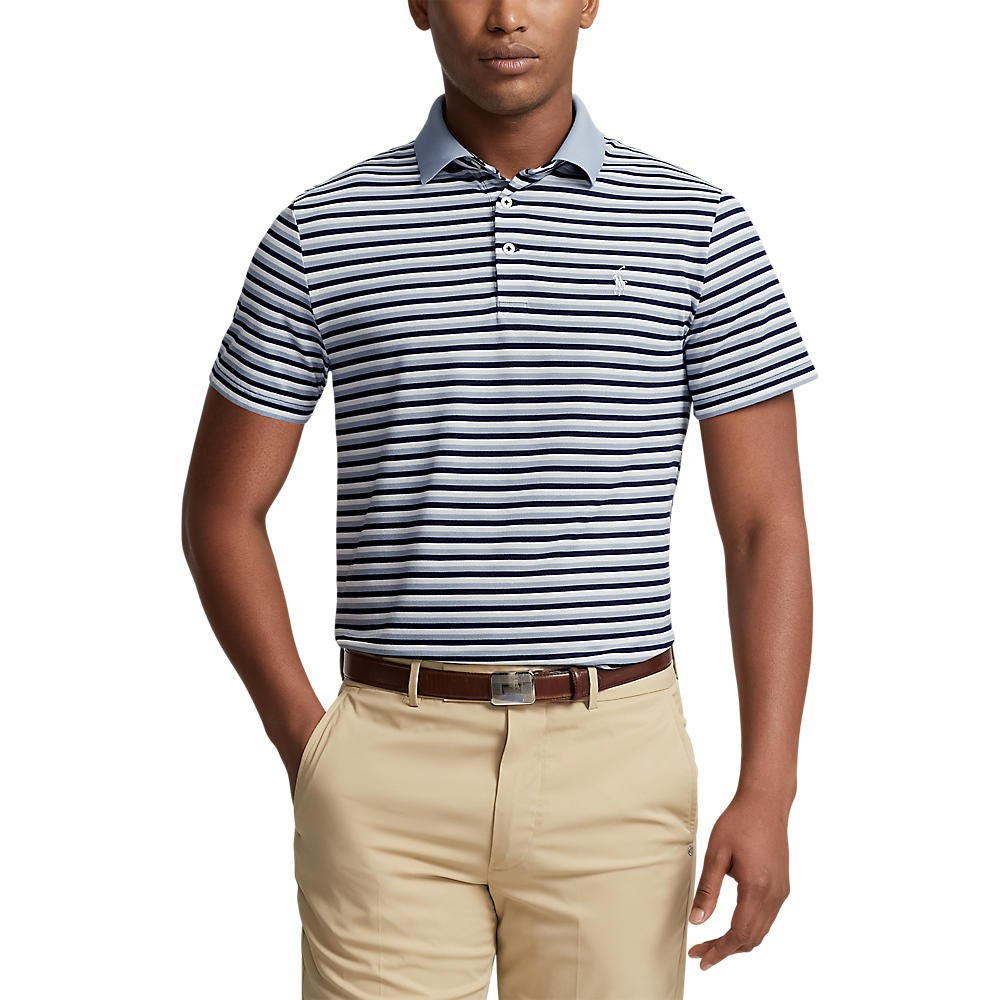 RLX Ralph Lauren Tour Pique Polo - Vessel Blue Multi