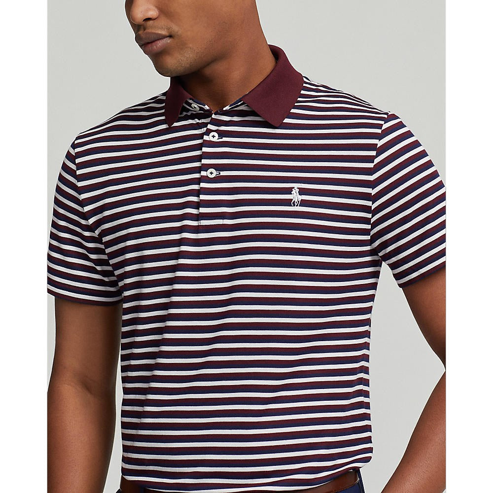 RLX Ralph Lauren Tour Pique Polo - Harvard Wine/Navy Multi