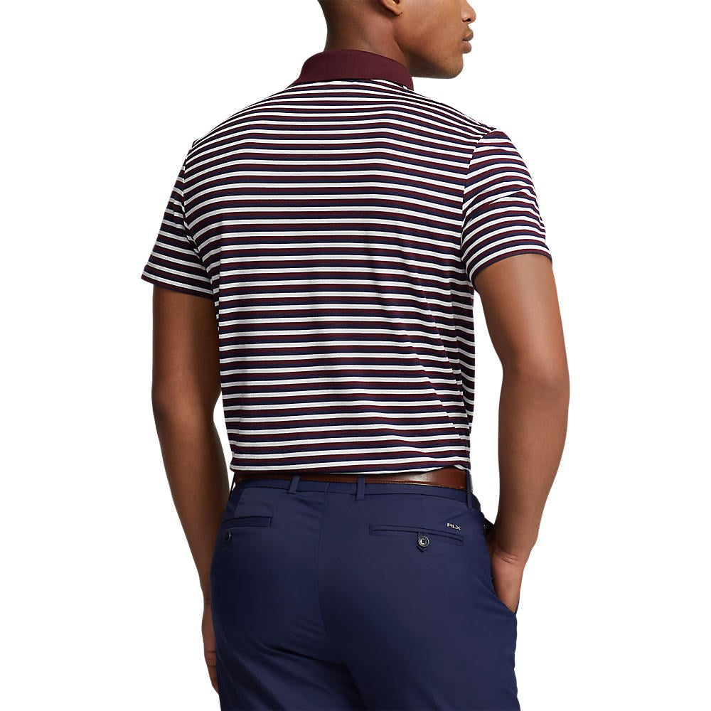 RLX Ralph Lauren Tour Pique Polo - Harvard Wine/Navy Multi