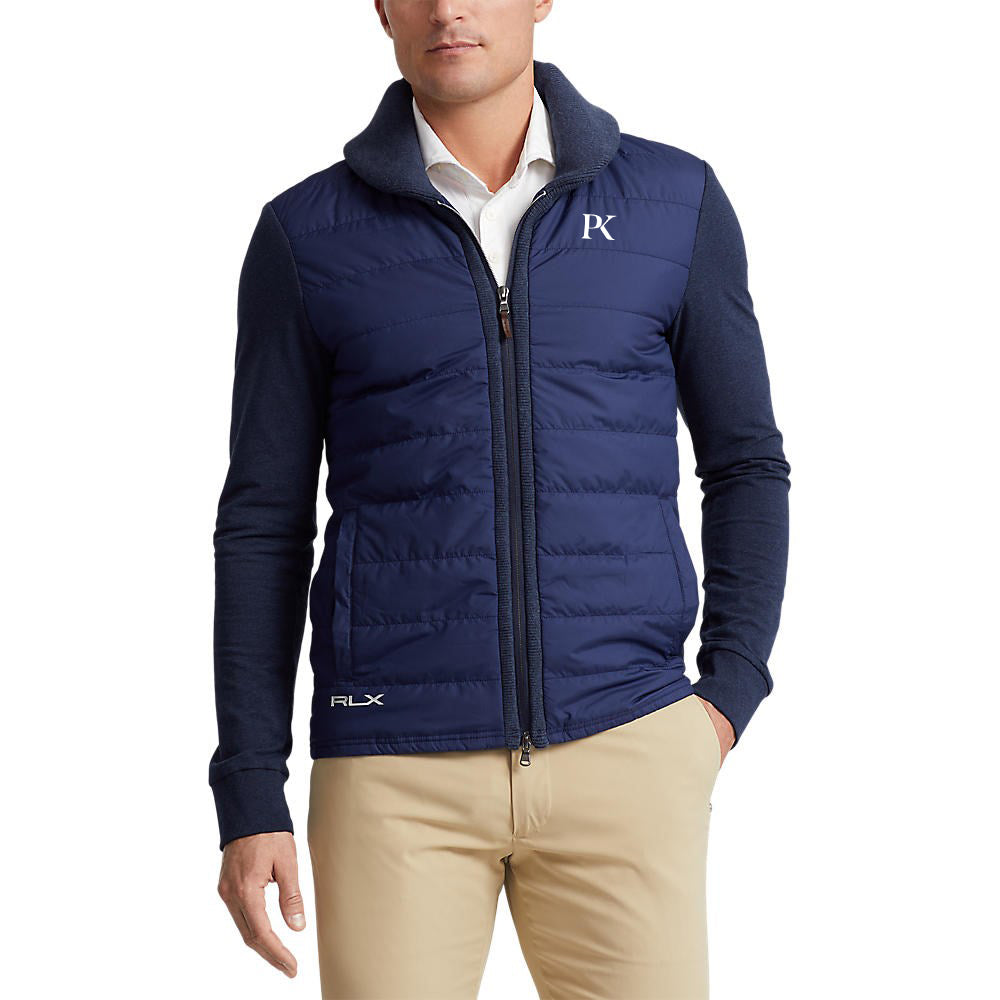 Polo Performance Ralph Lauren Full Zip Fine Gauge Terry Cardigan - Medieval Blue Heather