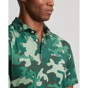 RLX Ralph Lauren Printed Lightweight Airflow Golf Shirt  - Hunt Club Green Camo