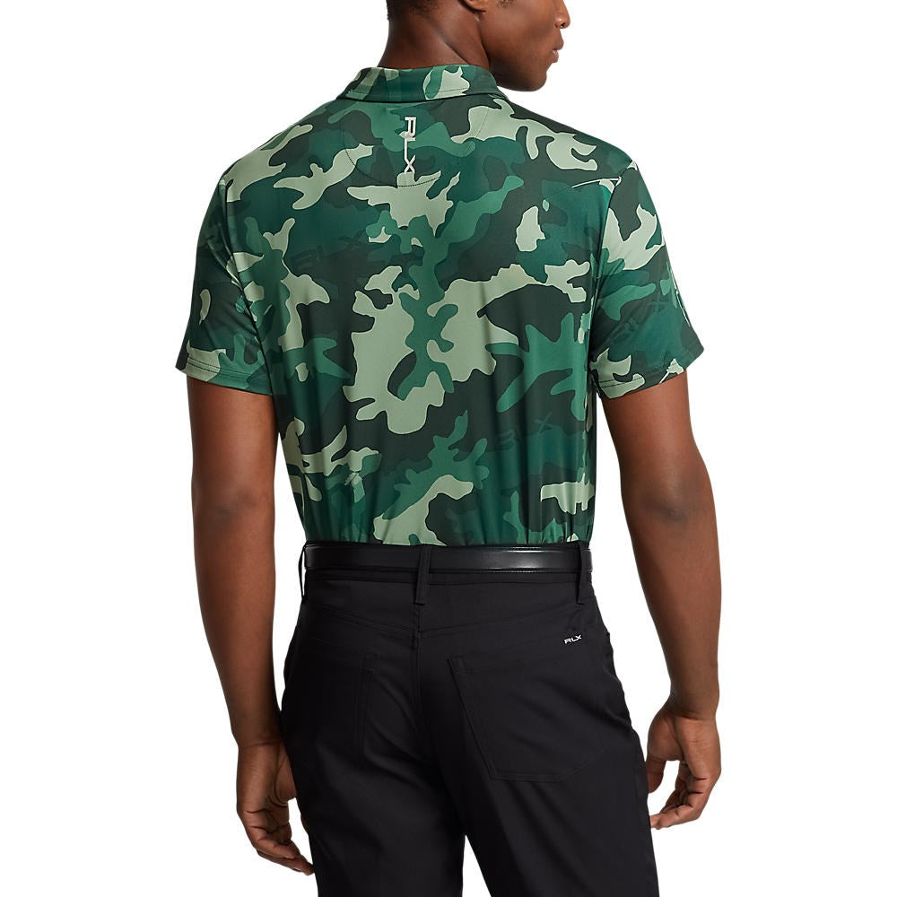 RLX Ralph Lauren Printed Lightweight Airflow Golf Shirt  - Hunt Club Green Camo