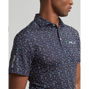 RLX Ralph Lauren Printed Lightweight Airflow Golf Shirt -  Harvard Wine Assorted Petals
