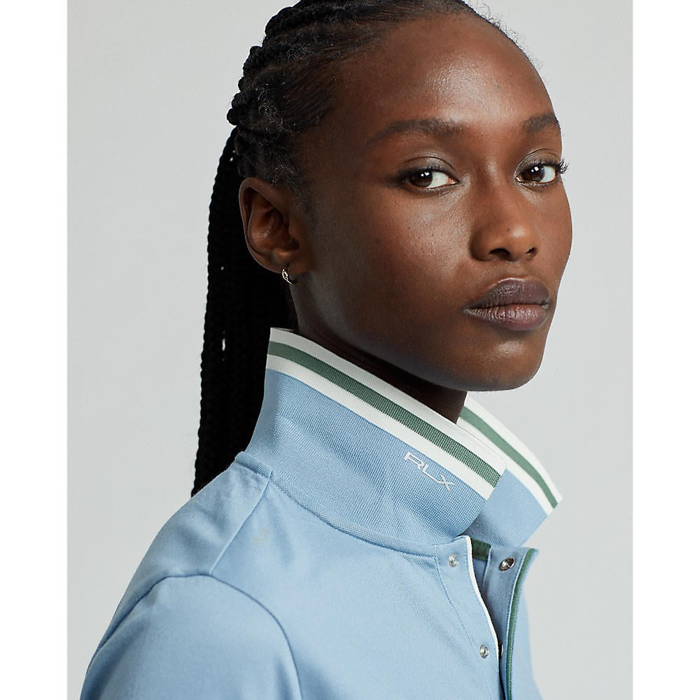 RLX Ralph Lauren Women's Tour Pique Long Sleeve Golf Polo Shirt - Vessel Blue