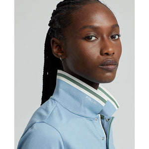 RLX Ralph Lauren Women's Tour Pique Long Sleeve Golf Polo Shirt - Vessel Blue