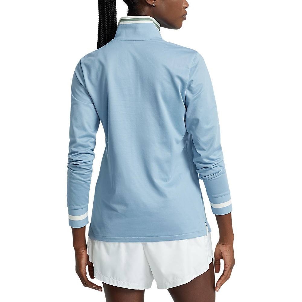 RLX Ralph Lauren Women's Tour Pique Long Sleeve Golf Polo Shirt - Vessel Blue