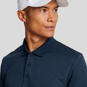 Lyle & Scott Tonal Embroidered Tech Golf Polo Shirt - Dark Navy