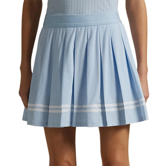 RLX Ralph Lauren Women's 4-Way Stretch Pleated Golf Skort - Cold Spring/Ceramic White