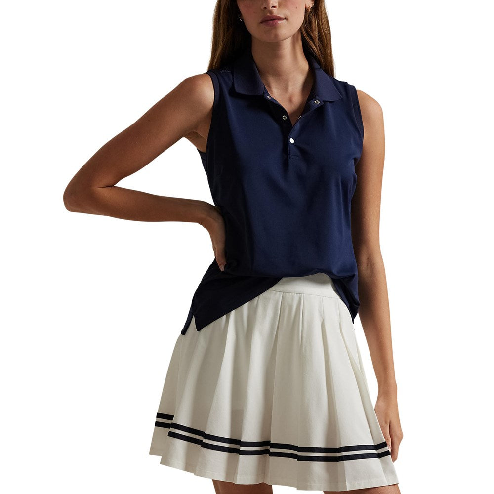 RLX Ralph Lauren Women's Sleeveless Tour Performance Polo Shirt - Navy