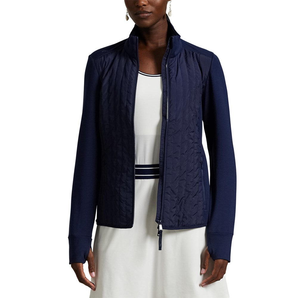 RLX Ralph Lauren Women's Cool Wool Hybrid Performance Full-Zip Jacket - Refinded Navy