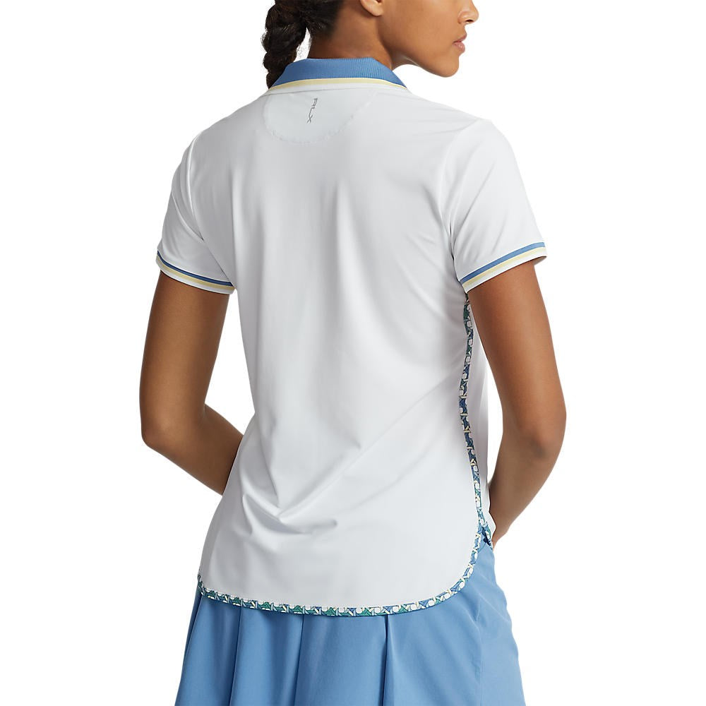 RLX Ralph Lauren Women's Printed Aiflow Golf Polo Shirt - Pure White Multi