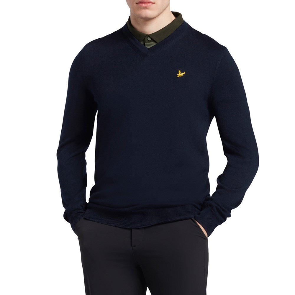 Lyle & Scott Golf V Neck Pullover - Navy