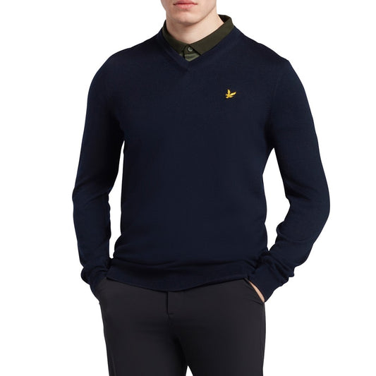 Lyle & Scott Golf V Neck Pullover - Navy