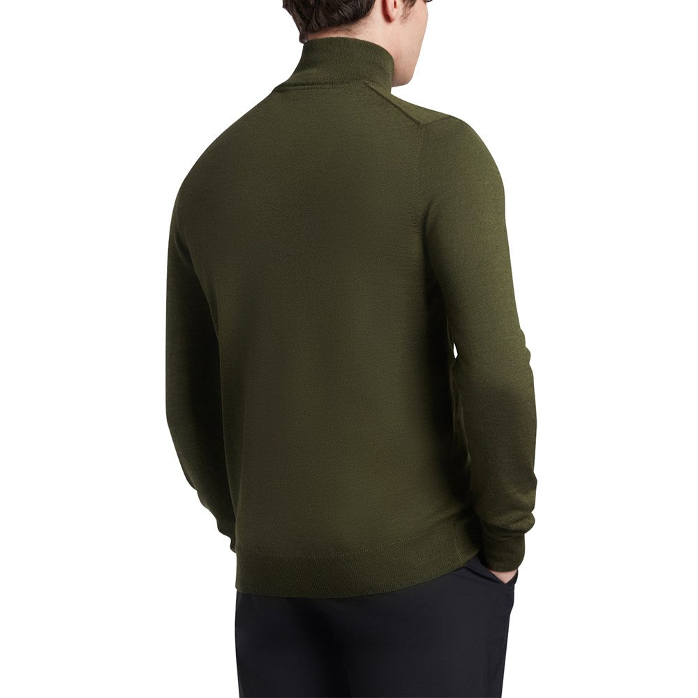 Lyle & Scott Core 1/4 Zip Merino Mix - Cactus Green