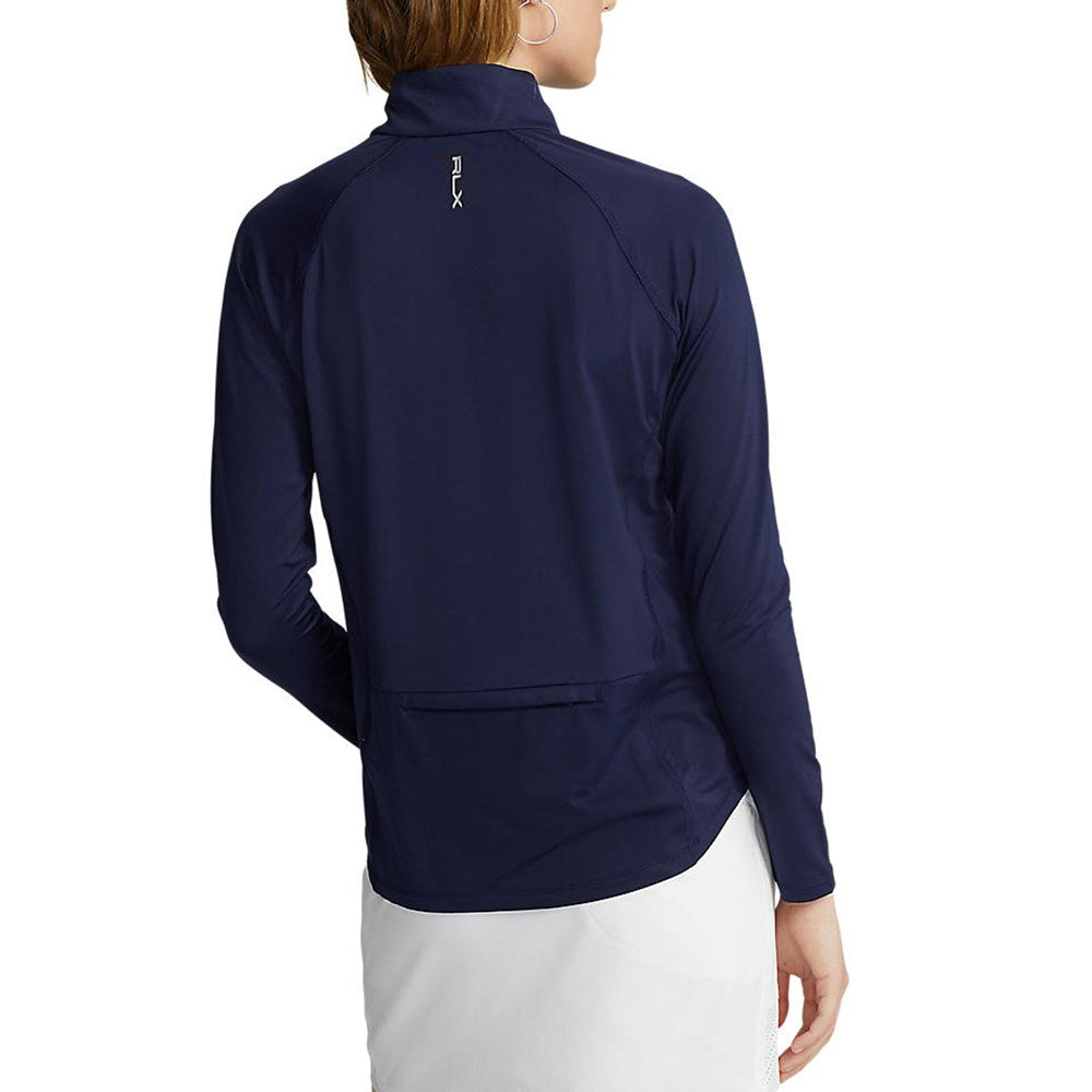 RLX Ralph Lauren Women's Jersey Quarter Zip Golf Pullover - French Navy