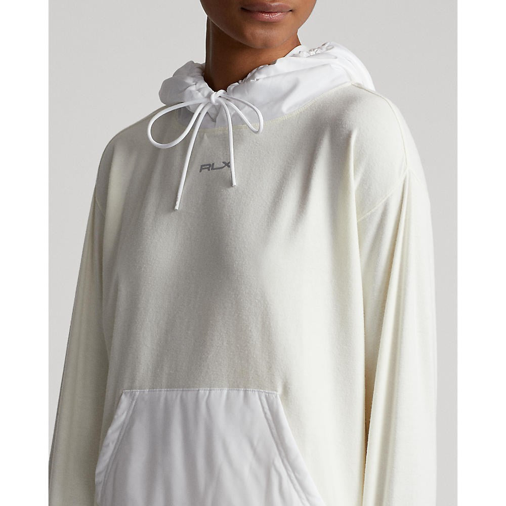 RLX Ralph Lauren Women's Logo Hybrid Jersey Hoodie - Pure White
